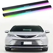 MOMOAU Auto Retractable Electric Running Boards Compatible with Toyota Sienna 2021-2025 - 2-Pack Aluminum Alloy Side Steps with Multi-Color LED Lights, True Flush Mount