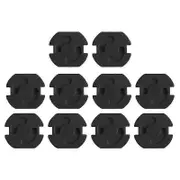 1/10pc Electrical Outlet Protection Baby Child EU Power Socket Safety Guard Anti Electric Shock Plugs Protector Rotate Covers Baby Monitors Black 1...