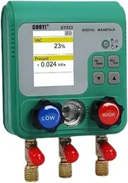 Oshhni A/C Gauge Car Gauge for Auto, Automobile 3 Way 0kpa-6000kpa Gauge Gauge Set, ONLY 1 Meter