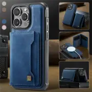 For iPhone 16 15 14 13 12Pro Max Removable Magnet Leather Wallet Case RFID Cover