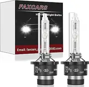 FAXCARS D4S HID Headlight Bulbs, 6000K Xenon White 150% Brighter, OEM Direct Replacement Plug and Play Waterproof IP68, Pack of 2