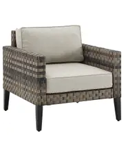 Crosley Furniture Prescott Outdoor Wicker Armchair NoSize Taupe