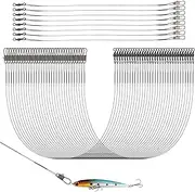 Fishing Leaders, 40 Pieces Fishing Line Stainless Steel Wire with Swivels, Snap Latch, Fishing Tackle and Accessories, Fishing Set for Bait, Bait Assembly or Hooks, Fishing Gift