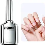Vishine Gel Polish 3 in 1 Nail Glue Base Gel and Slip Solution for Acrylic Nails,16ML Super Strong Brush On Nail Glue Gel for False Nails and Gel Nail Polish, UV/LED Lamp Required 0.54 Oz
