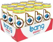 Bang Energy Sour Ropes, Sugar-Free Energy Drink, 16-Ounce (Pack of 12)