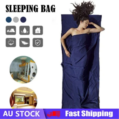 Sleeping Bag Liner 210x90cm, Camping Sleep Bag Liner w/Pillow Hotel Travel Sheet