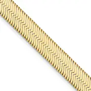 22 Inch 14K 6.5mm Silky Herringbone Chain