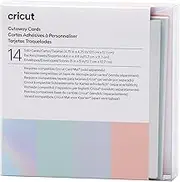 Cricut Cutaway Cards S40, Intricately Design Birthday Cards, Thank You Cards, Custom Greeting Cards, Holographic Backer, Compatible with Cricut Joy/Maker/Explore Machines, Pastel Sampler (14 ct)