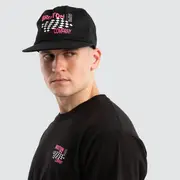 [Brixton] Neon Finish Line Snapback Black