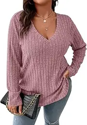 [Koscacy] Women's V Neck Tie Front Button Down Blouse Summer Casual Tops