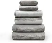 GC GAVENO CAVAILIA Bath Towel Set (70x120 cm) - 100% Ring Spun Cotton Striped Bath Towels 2 Pack - Water Absorbent & Quick Dry Bathroom Towels - Soft Hotel Quality Large Towel -Natural