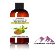 ORGANIC MUSTARD SEED OIL COLD PRESSED 2 4 8 16 32 oz GLASS BOTTLE OPTION