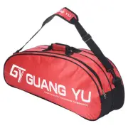 6 Racquet Tennis Badminton Racket Bag Waterproof Carrying Bag with Strap Red