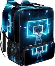 Travel Backpack,Small Backpack,Carry on Backpack,Basketball Hoop Stadium,Backpack, R0br4nqmbcbk, 14.4x11.6x5.7 in