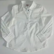 Gymboree Girl's Best Friend White Button Front Top Dress Shirt size 4 NWT