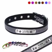 Personalized Custom Engraved Cat And Dog Collar Leather Neck Tag Pet Accessories