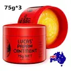 3X Lucas Papaw Ointment 75g Dry Chapped Lips Cracked Skin Chafing Relief Pawpaw