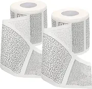 Ipetboom 1set Creative Printed Toilet Paper Decorative Tissue Paper for Bathroom Multipurpose Use As Napkin Handkerchief Premium Quality Fun Design 2rolls