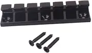 ULDIGI 6 Strings Strings Fixed Saddle Bridge for Electric Guitar Non Tremolo Hardtail Design Construction Easy Installation with Mounting Screws Black