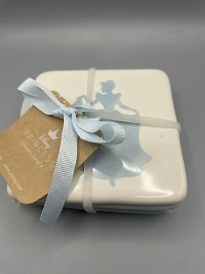 Rae Dunn Disney Cinderella Set Of 4 Ceramic Coasters NEW