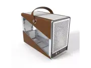 Montech Heritage White White Steel / Leather / Tempered Glass Micro ATX/Mini ITX