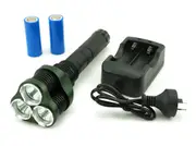 Rechargeable High Power 1500 Lumens 3 x CREE XML LED Torch Flash Light