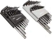 36 Piece Set Allen Wrench Hex Key Set with SAE Metric Sizes and 2 Storage Cases
