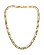 Alberto Amati 14K Yellow Gold Herringbone Curb Link Necklace, 18