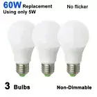 3pcs E27 A19 Bulb 12-24V LED Light Globe Lights Boat/freezer Lamp 60W Equivalent