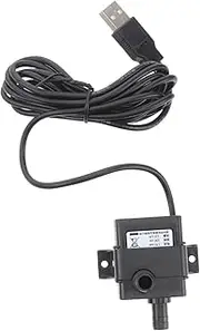 GRIRIW 5V H Mini Submersible Water Pump Ultra Quiet Brushless Motor for Aquariums Fountains Fish Tanks Portable Energy Efficient Design Black