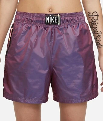 Nike High Rise Woven Shorts Iridescent Fuchsia Glow Plus Size 1X NWT B14-1