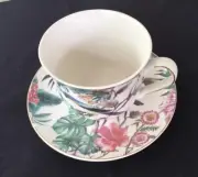 Grace Teaware Birds Floral Porcelain Cup & Saucer