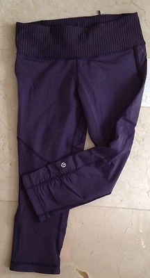 LULULEMON Race With Grace Crop Cadet Blue CABU/STCB Size 6 NWT