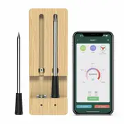 Meat Thermometer Wireless 165FT Bluetooth Grilling Smoking Food BBQ Oven Grill Smoker Rotisserie Sous Vide 2 Probe Cooking Precision Tool
