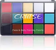 Charmcode Face Body Paint Oil, Professional 15 Colours FX Makeup Palette- Non Toxic Hypoallergenic Safe Facepaints for Adults and Kids - Ideal for Halloween, Cosplay Costumes, Parties and Festivals