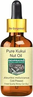 Pure Kukui Nut Oil (Aleurites moluccanus) with Glass Dropper Natural Therapeutic Grade Cold Pressed 30ml (1 oz)