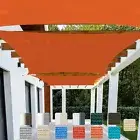 21'(W) Rectangle Outdoor Sun Shade Sail Awning Cover for Easy Fit Between Walls