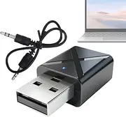 Wireless Transmitter, bluetoth Transmitter, Receiver Two-in-, 5.0 Adapter computeDesktop Wireless Adapter 5.0, 2-in-1 USB Computer TV Receiver Plug-and-Play for Remote Work