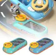 Children's Steering Wheel Simulation Driving Toy Puzzle Desktop Game Console To