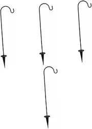 Sosoport 4pcs Outdoor Shepherd Hooks Ground Hanging Hooks for Garden Planters Lanterns and Wedding Decor Practical and Rustic Garden Stakes for Courtyards