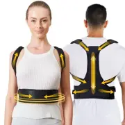 Posture Corrector For Women and Men, Fully Adjustable Back Brace Posture Corr...