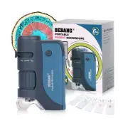 Pocket Microscope, 60x-120x Handheld Mini Microscope Kids with LED Lights, 5 ...