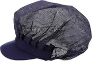[LIFKOME] Elastic Chef Hat Mesh Breathable Kitchen Cooking Hat for Women Men Flat Chef Hat for Bakers Waiters Navy