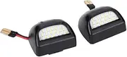 2pcs License Plate Lamp Signal Light DC12V Premium Material LED Light Source Energy Saving Long Service Life Unique Front Transparent Lens Design High Brightness Strong