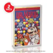 EVORETRO 2 x CLEAR ACRYLIC PROTECTOR CASES FOR NES VIDEO GAMES MISP