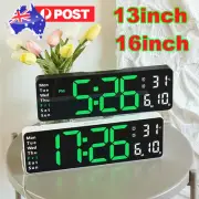 Digital Home Large Jumbo LED Wall Desk Clock With Calendar Temperature Remote AU