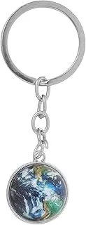 [SAFIGLE] Earth Key Chain for Double Sided Globe Pendant Bag Hanging Ornament Sturdy Keyring for Backpack Purse Wallet and Car Keys Great present for Friends