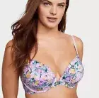 Victoria's Secret Love Cloud Push-Up Plunge Bra - 34DDD - Floral Print