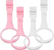 DOITOOL Baby Pull up Rings for Playpen, 4Pcs Pull up Rings Walking Exercises Assistant Ring Walking Training Tool for Toddlers, 2 Colors