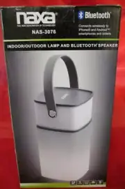 Naxa Indoor Outdoor Lamp & Bluetooth Speaker NAS-3076 Grey White